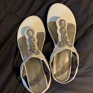White sandals